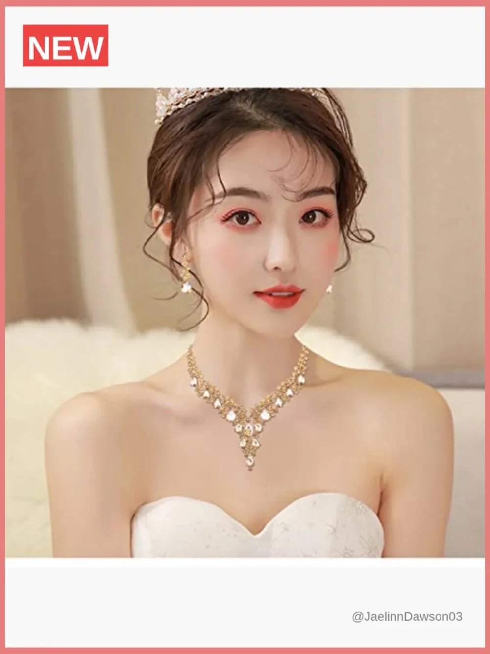 Elegant Crystal Flower Bridal Necklace Earrings Bangle Set Wedding Dress